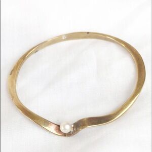 Vintage Jack Boyd Bronze Bracelet with Pearl